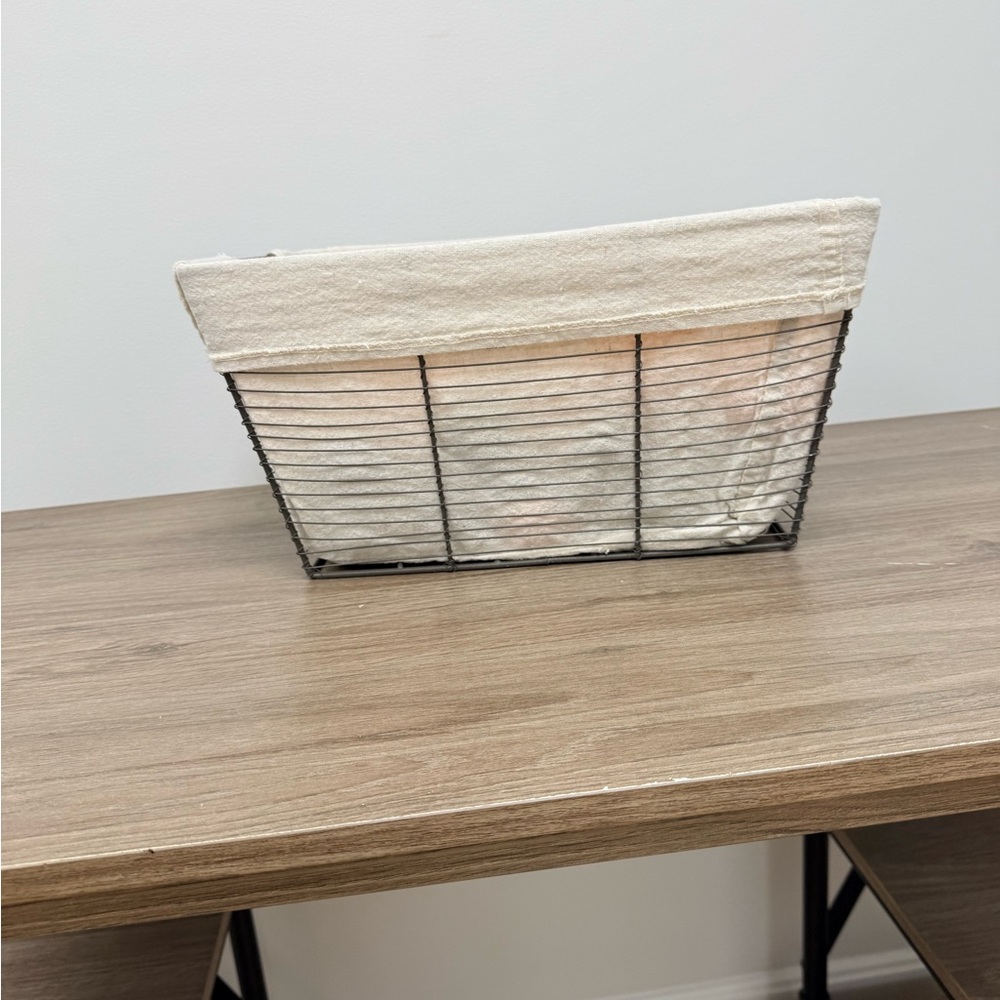 Grey and cream basket (listing for one. Two available)